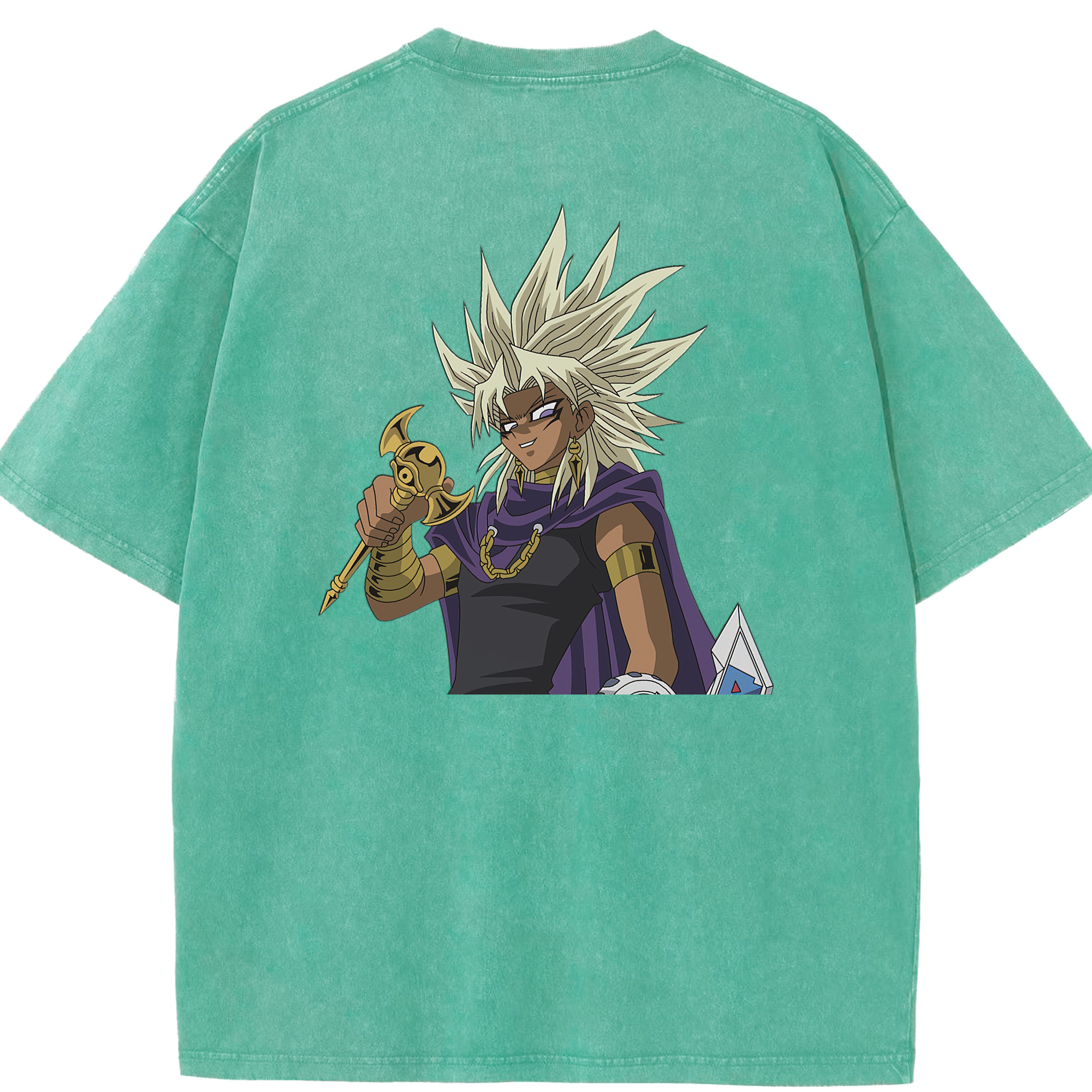 （画像用） 遊☆戯☆王 Yu-Gi-Oh! 綿100% ヴィンテージ風 半袖Tシャツ（背面プリント）